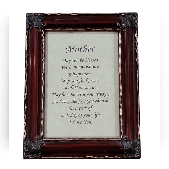 Framed poem glass pane Mother poem great for Mother's Day or any occasion - Picture 1 of 5